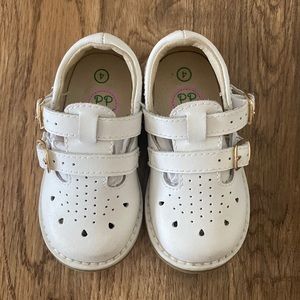 Posh Pickle toddler white loafer dress shoes